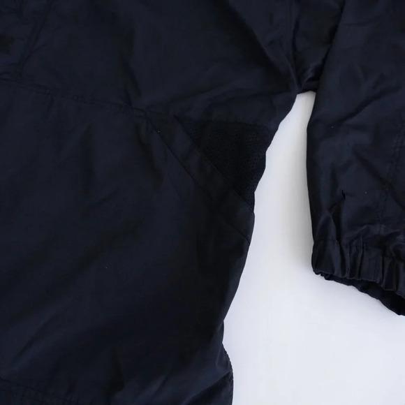 VTG Russell Athletic Half Zip Water Resistant Finish Stowaway Hood Black Jacket - Picture 6 of 12